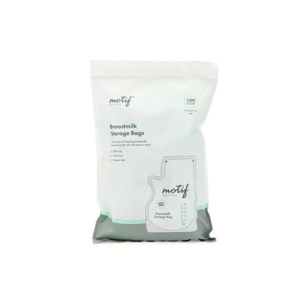 Motif Medical Breast Milk Storage Bags 8oz single use - 100 count each